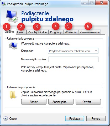 pulpit zdalny Windows 7